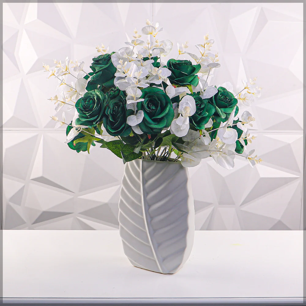 Artificial Silk Rose Flowers Single Bunch (without vase) - Image 68