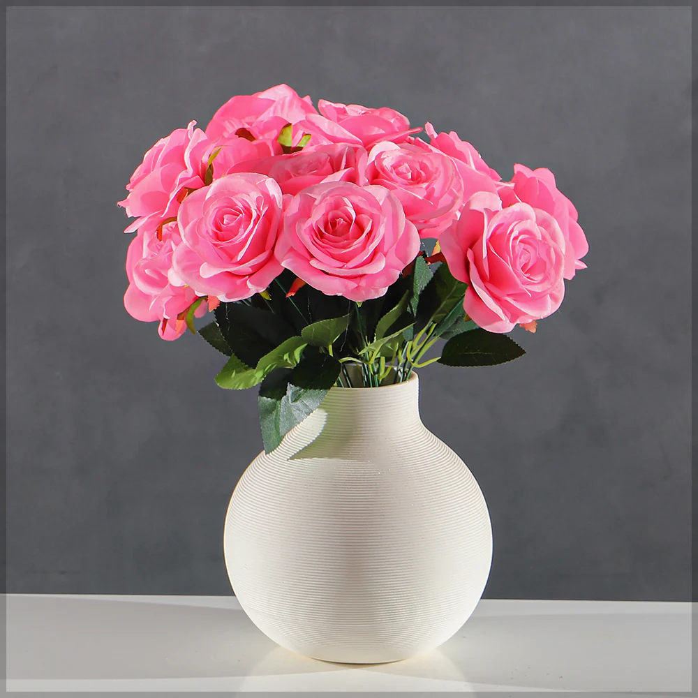 Artificial Silk Rose Flowers Single Bunch (without vase) - Image 71