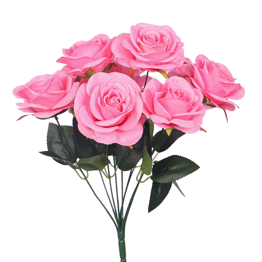 Artificial Silk Rose Flowers Single Bunch (without vase) - Image 74