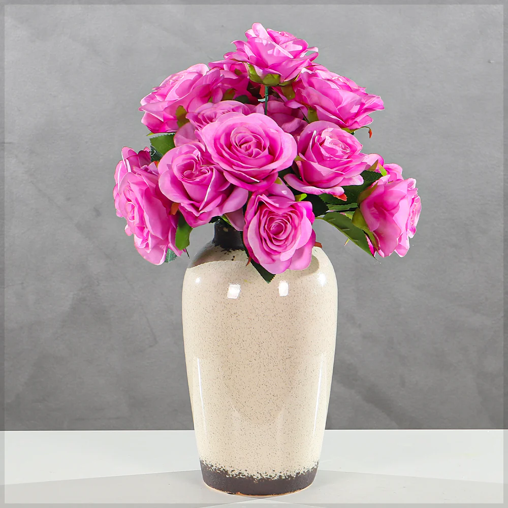 Artificial Silk Rose Flowers Single Bunch (without vase) - Image 79