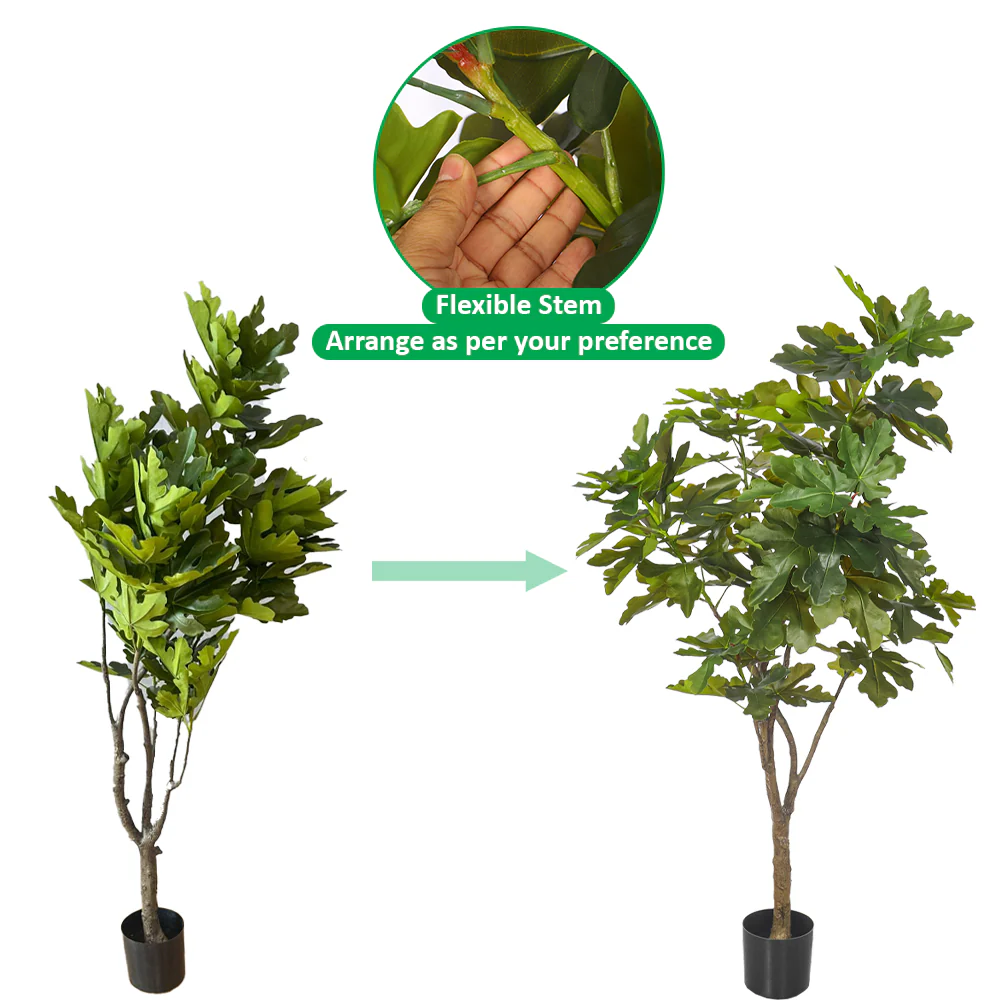 Artificial Simulated Fig Tree(with black nursery pot) - Image 5