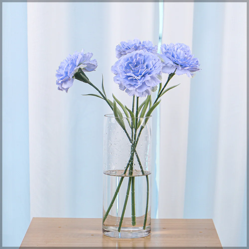 Artificial Single Stem Carnation Flowers(without glass vase)