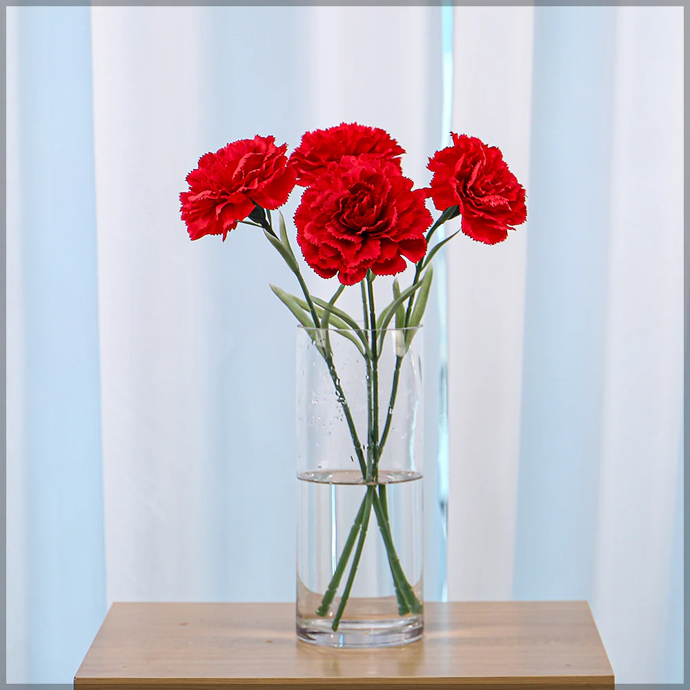 Artificial Single Stem Carnation Flowers(without glass vase) - Image 10