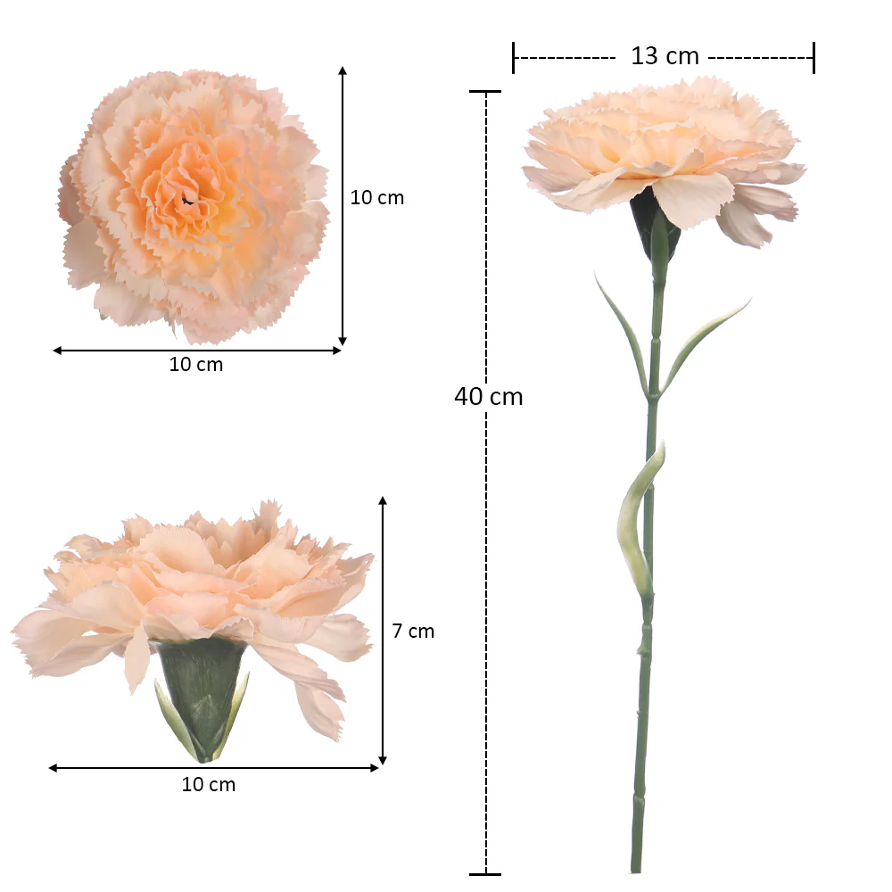 Artificial Single Stem Carnation Flowers(without glass vase) - Image 14