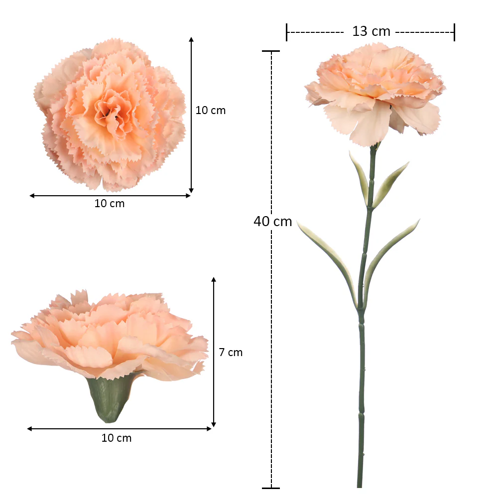 Artificial Single Stem Carnation Flowers(without glass vase) - Image 17