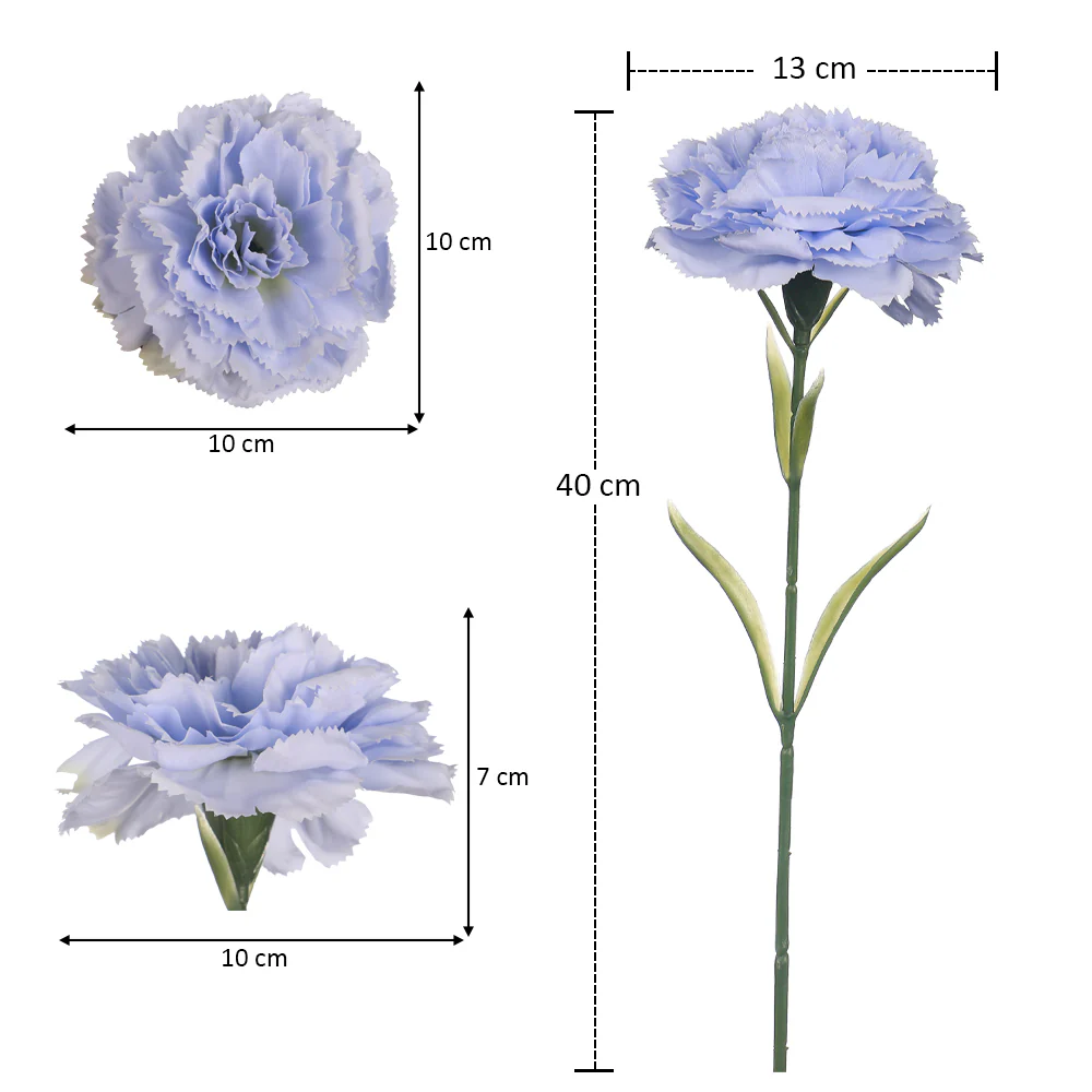 Artificial Single Stem Carnation Flowers(without glass vase) - Image 2