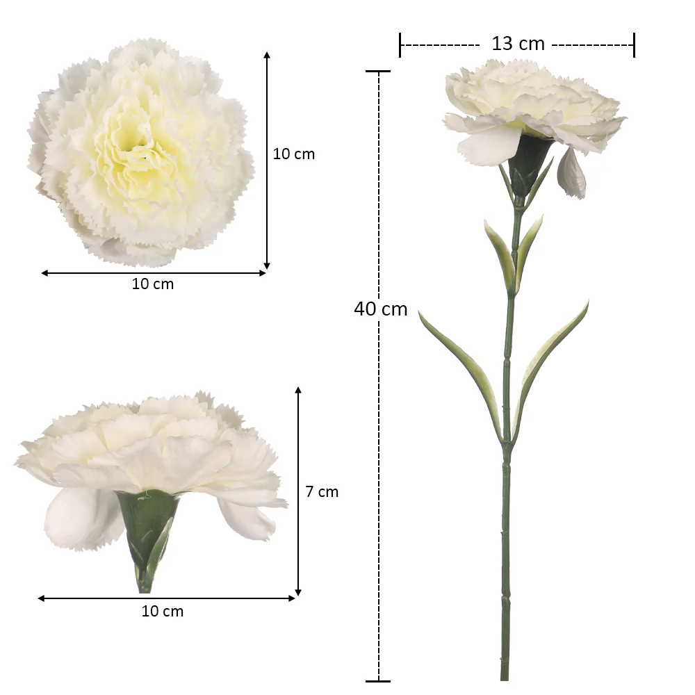 Artificial Single Stem Carnation Flowers(without glass vase) - Image 20