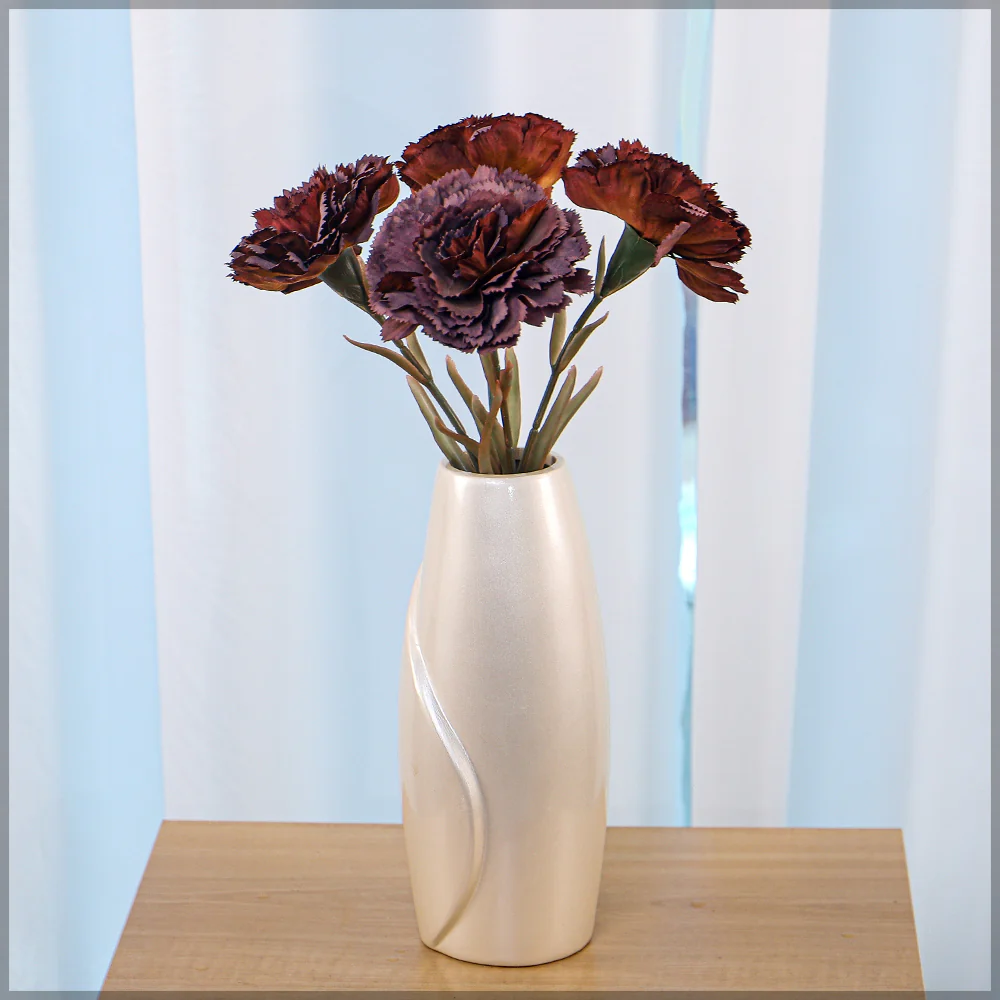 Artificial Single Stem Carnation Flowers(without glass vase) - Image 22