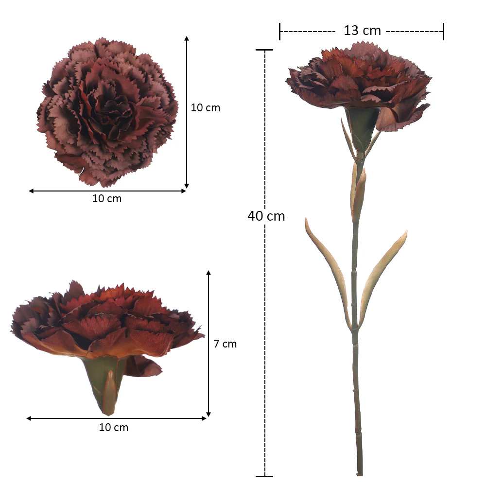 Artificial Single Stem Carnation Flowers(without glass vase) - Image 23
