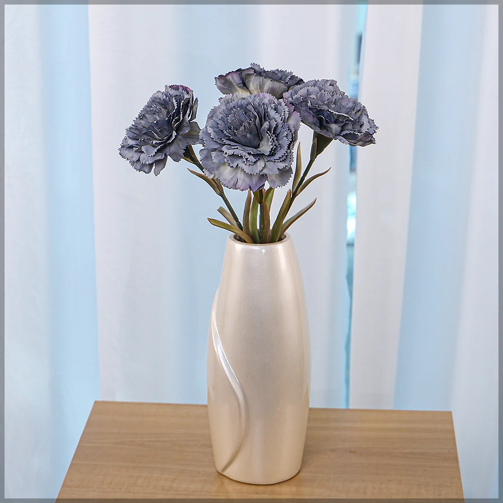 Artificial Single Stem Carnation Flowers(without glass vase) - Image 28