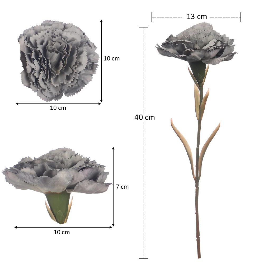 Artificial Single Stem Carnation Flowers(without glass vase) - Image 29