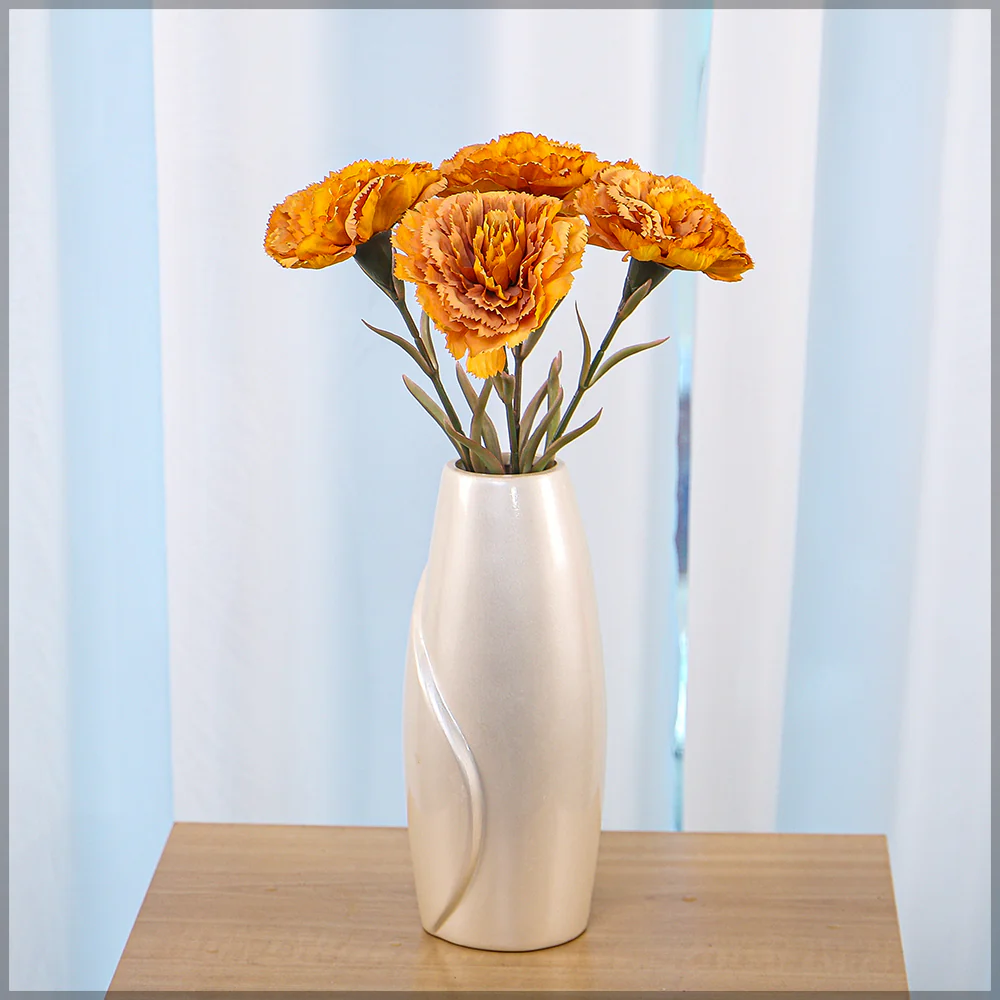Artificial Single Stem Carnation Flowers(without glass vase) - Image 31