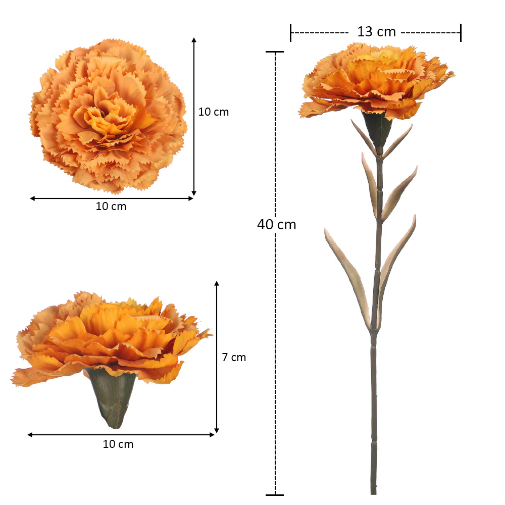 Artificial Single Stem Carnation Flowers(without glass vase) - Image 32