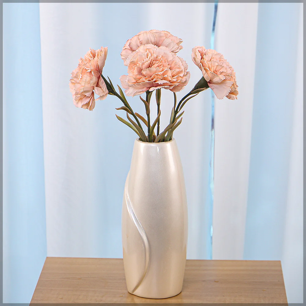 Artificial Single Stem Carnation Flowers(without glass vase) - Image 34