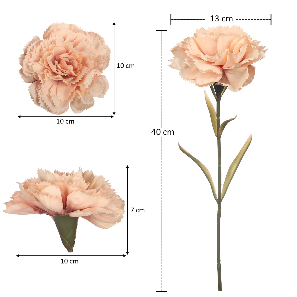 Artificial Single Stem Carnation Flowers(without glass vase) - Image 35