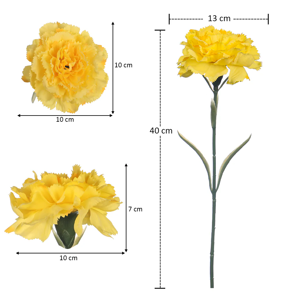 Artificial Single Stem Carnation Flowers(without glass vase) - Image 5