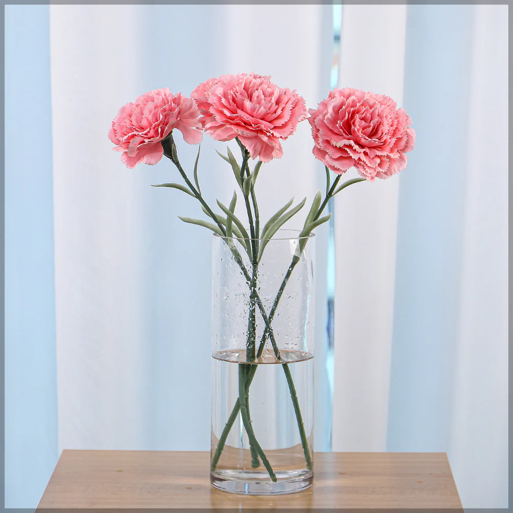 Artificial Single Stem Carnation Flowers(without glass vase) - Image 7