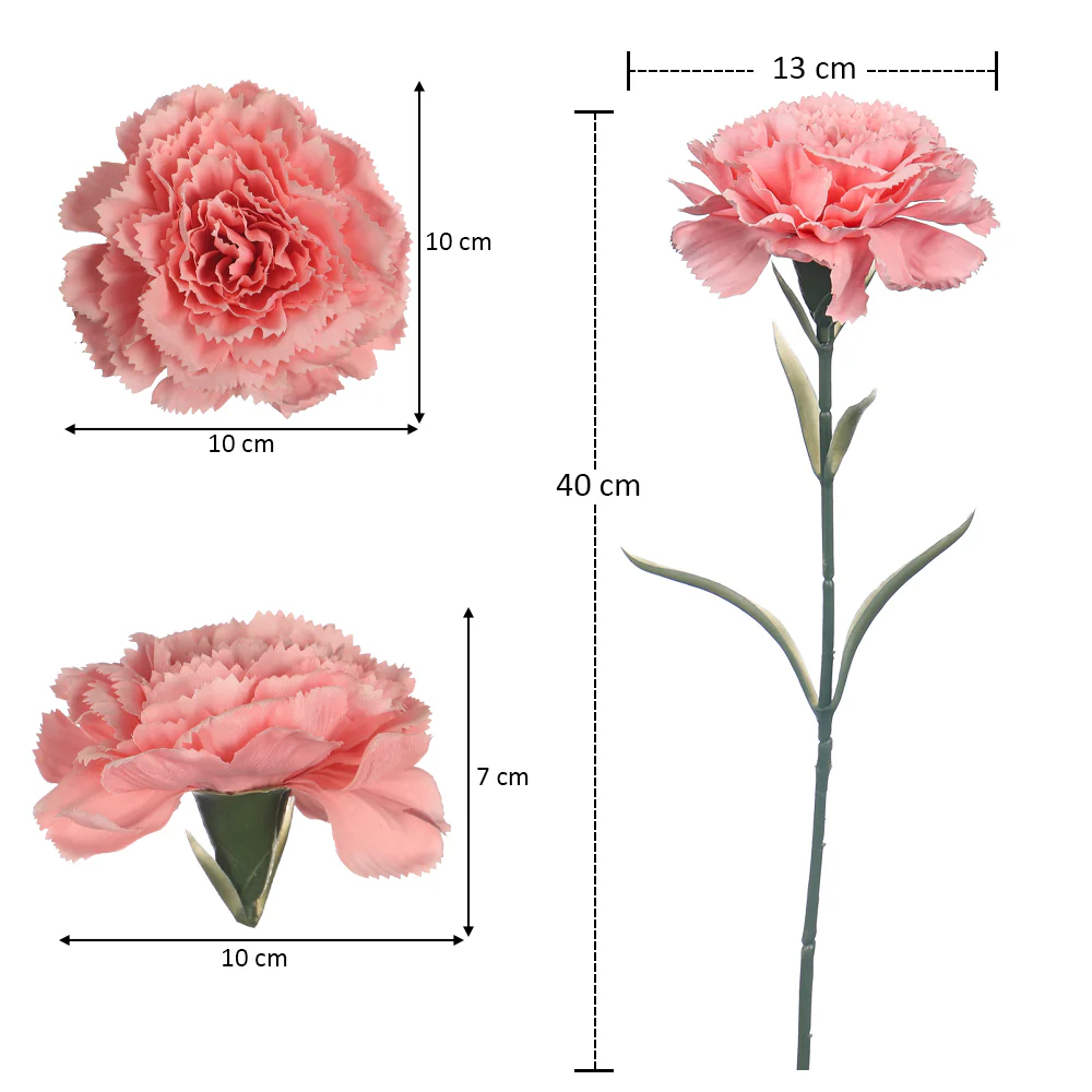 Artificial Single Stem Carnation Flowers(without glass vase) - Image 8