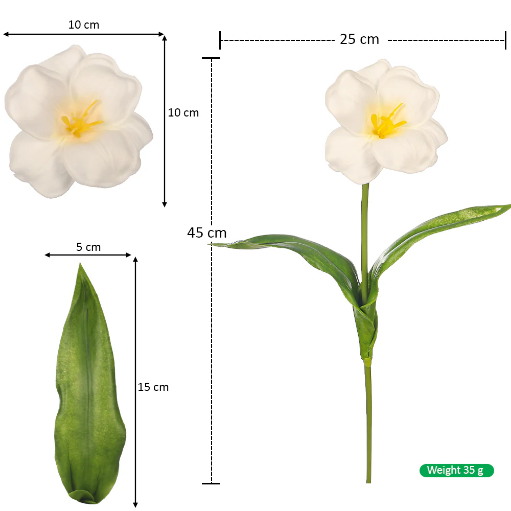 Vibrant Artificial Tulip Flower Single Stem(without vase) - Image 14