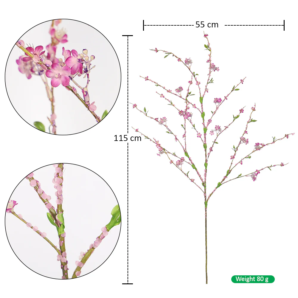 Artificial Snow Willow Single Stem (without vase) - Image 8