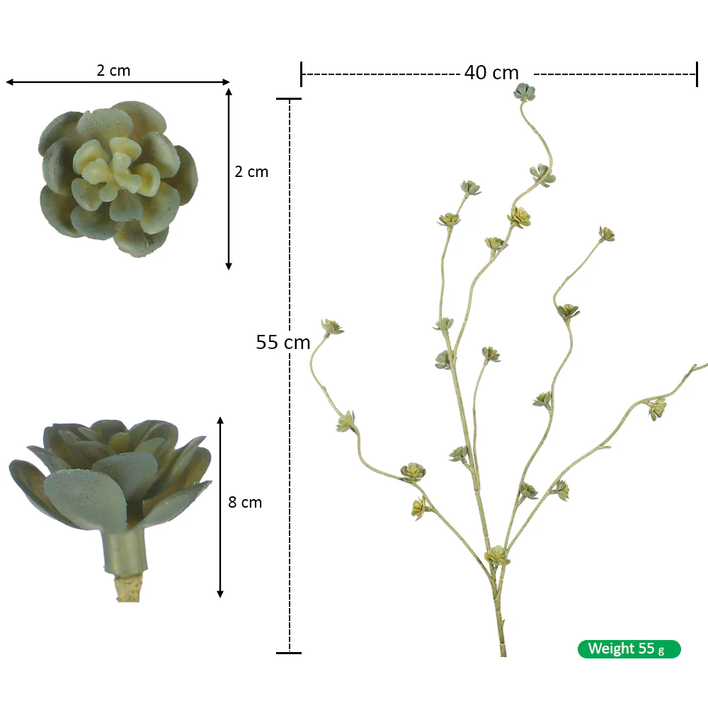 Single Piece Artificial Succulent Spray - Image 3