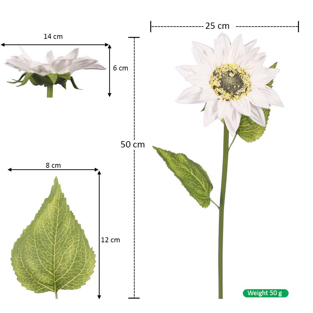 Artificial Sun Flower Single Stem(without vase) - Image 2
