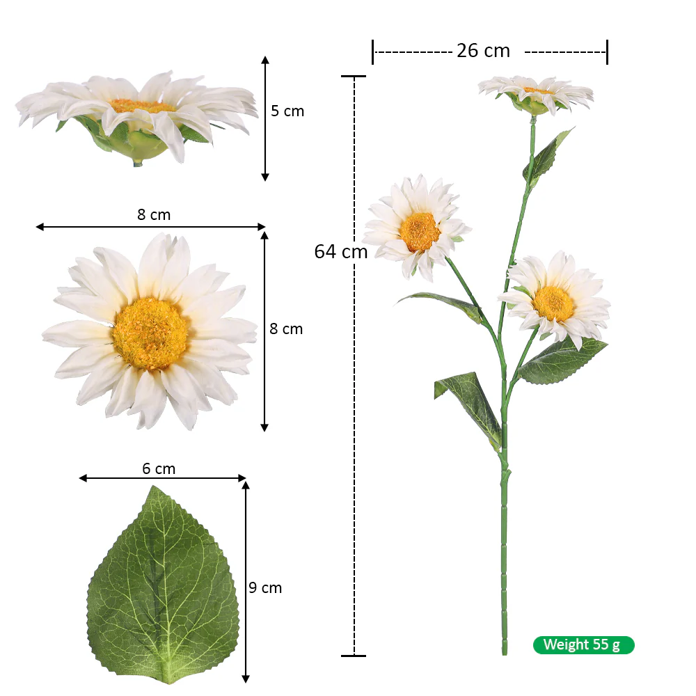 Artificial Sunflower Single Stem(without vase) - Image 6