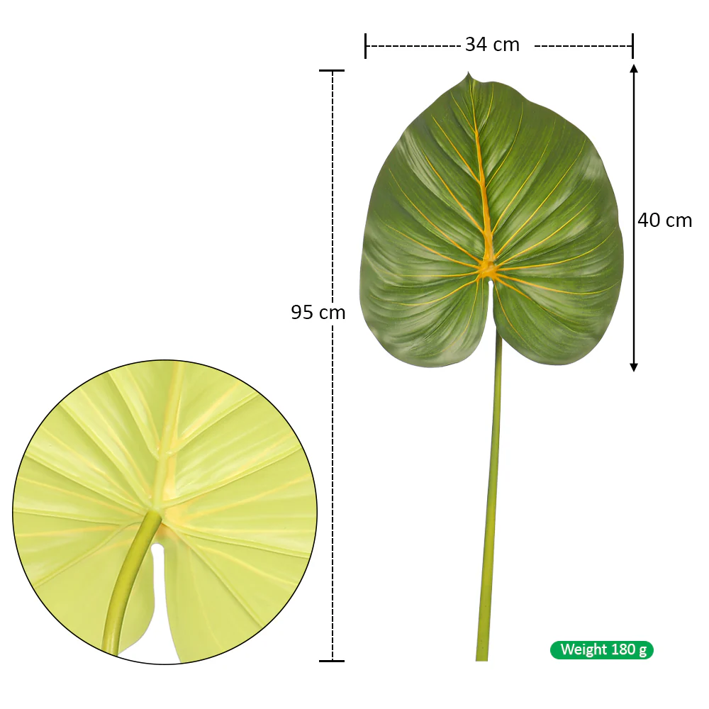 Artificial  Taro  Leaf(without vase) - Image 5