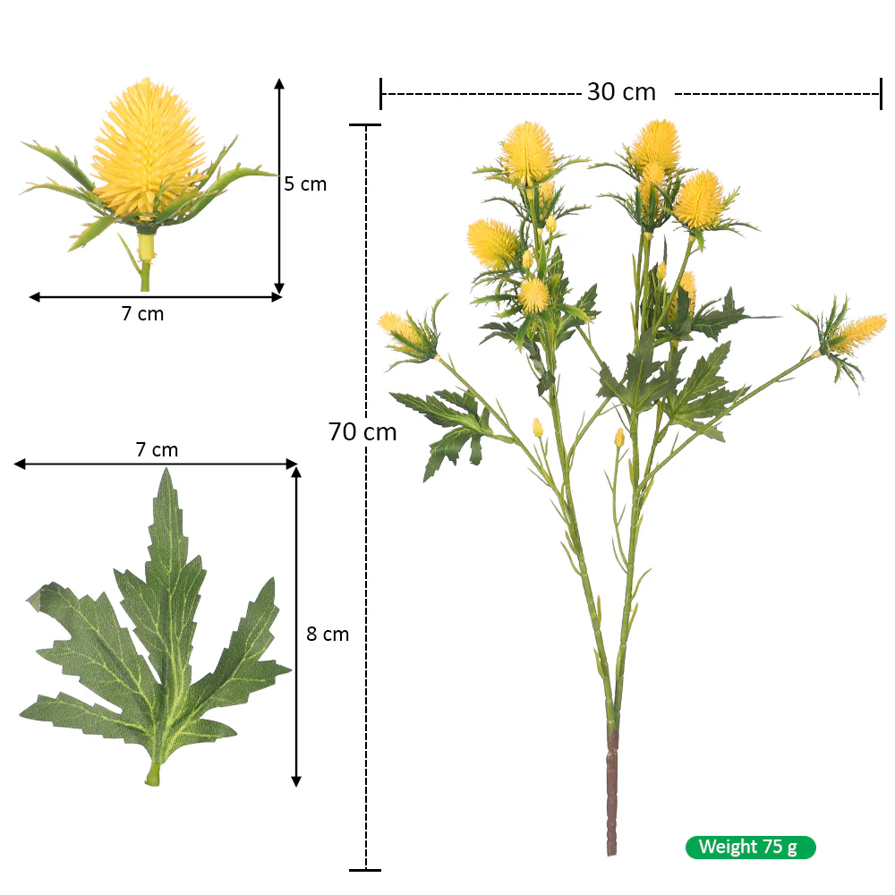 Artificial Thistle Flower Bunch(without vase) - Image 12