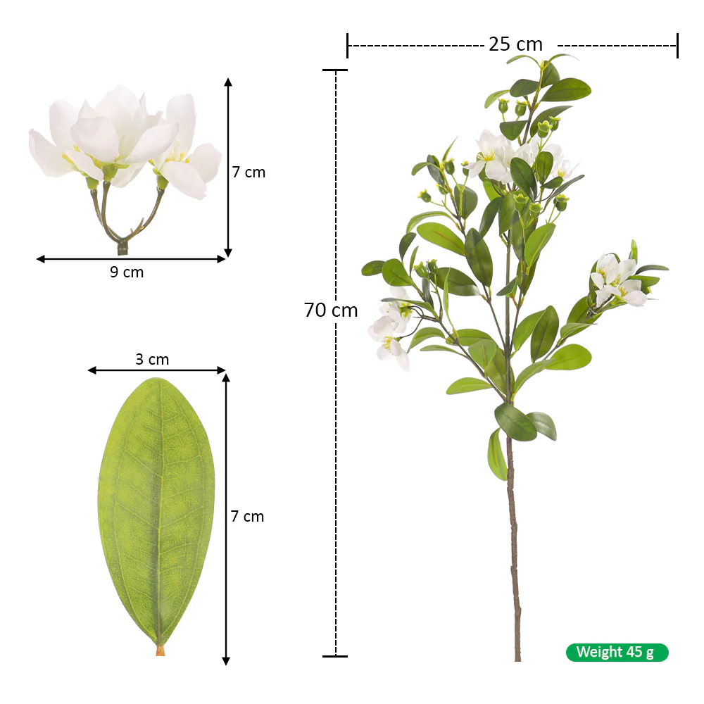 Artificial Tropical Peach Flower Single Branch(without vase) - Image 2