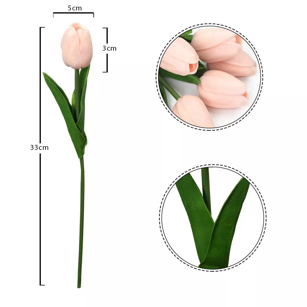 Artificial Tulip Flowers Single Bunch (without vase) - Image 10