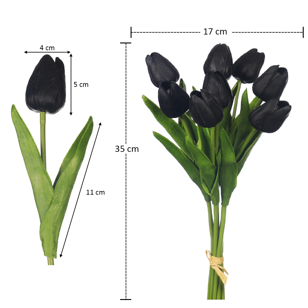 Artificial Tulip Flowers Single Bunch (without vase) - Image 14