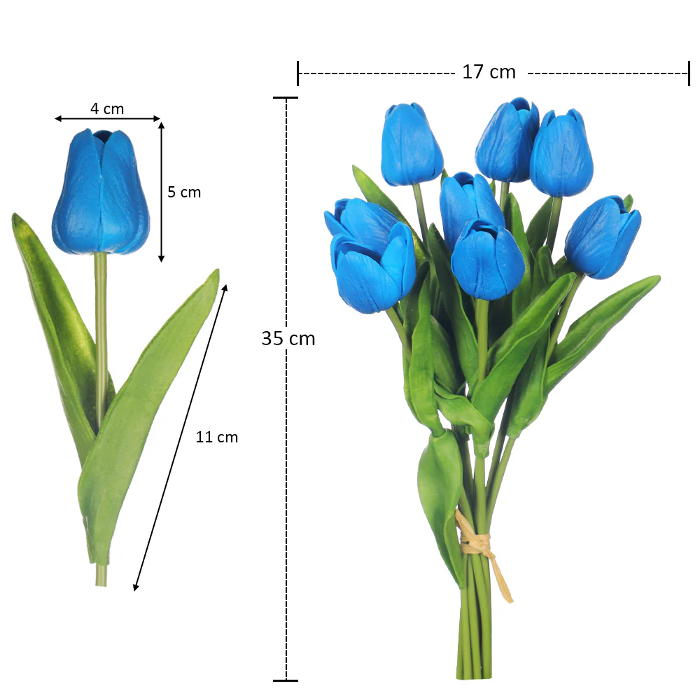 Artificial Tulip Flowers Single Bunch (without vase) - Image 17