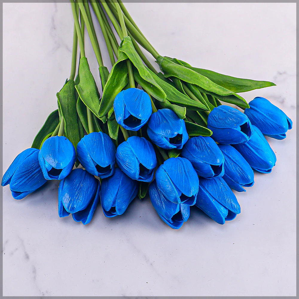 Artificial Tulip Flowers Single Bunch (without vase) - Image 19