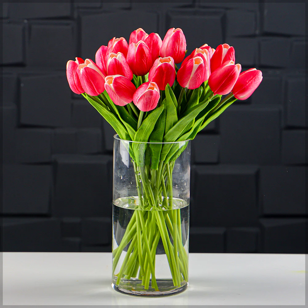 Artificial Tulip Flowers Single Bunch (without vase) - Image 20