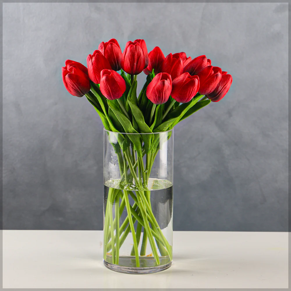 Artificial Tulip Flowers Single Bunch (without vase) - Image 24