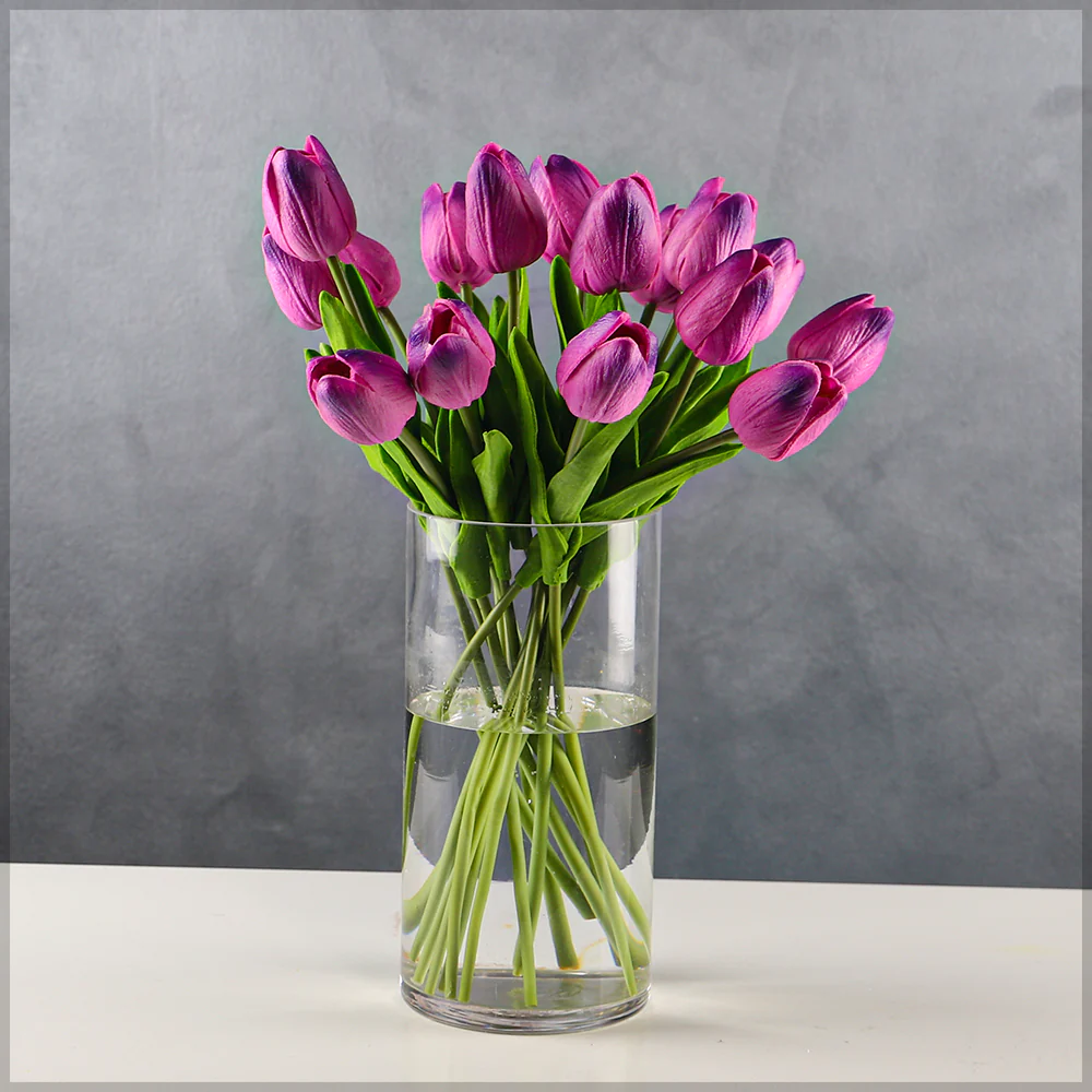 Artificial Tulip Flowers Single Bunch (without vase) - Image 28