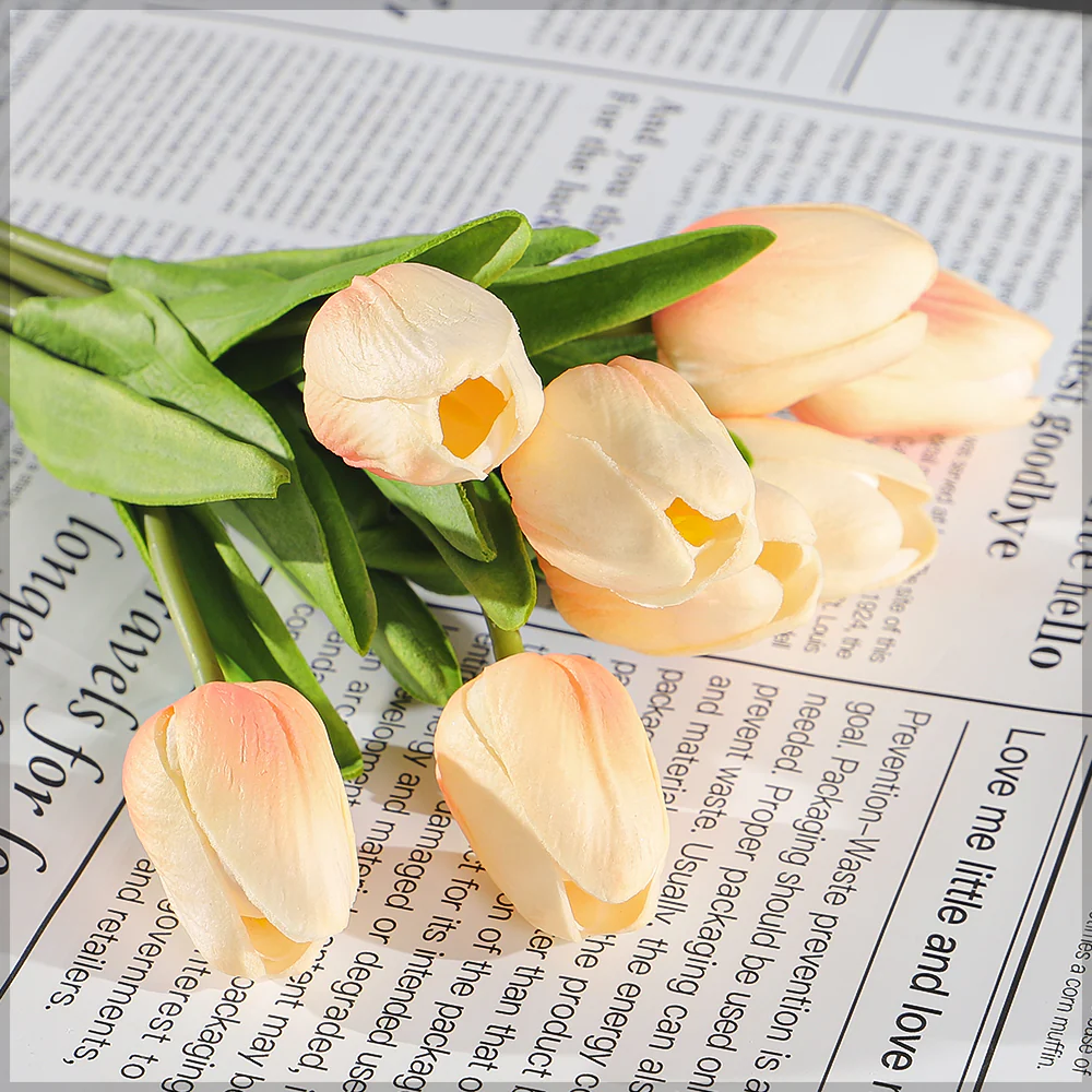 Artificial Tulip Flowers Single Bunch (without vase) - Image 35