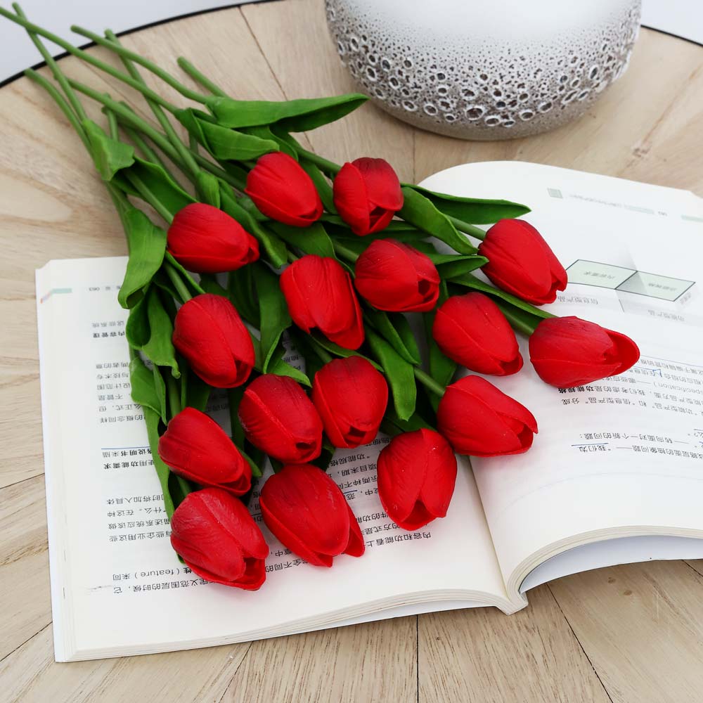 Artificial Tulip Flowers Single Bunch (without vase) - Image 5