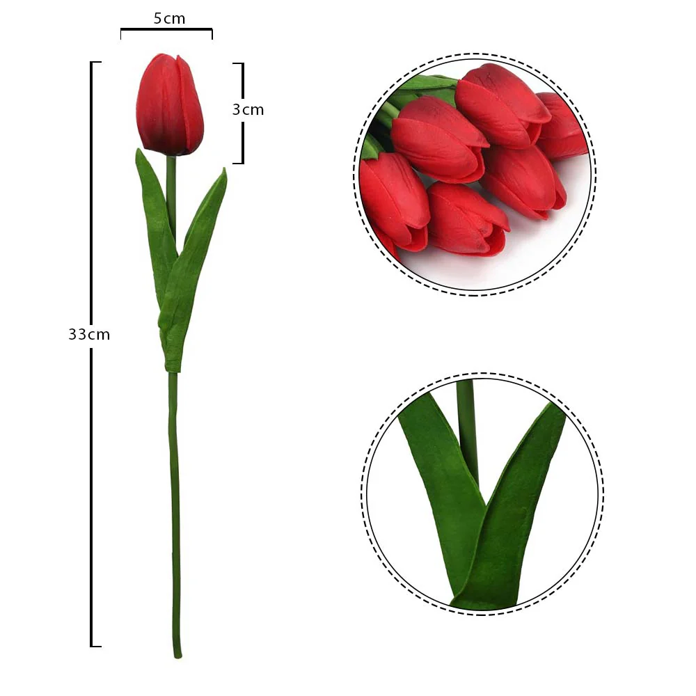 Artificial Tulip Flowers Single Bunch (without vase) - Image 6