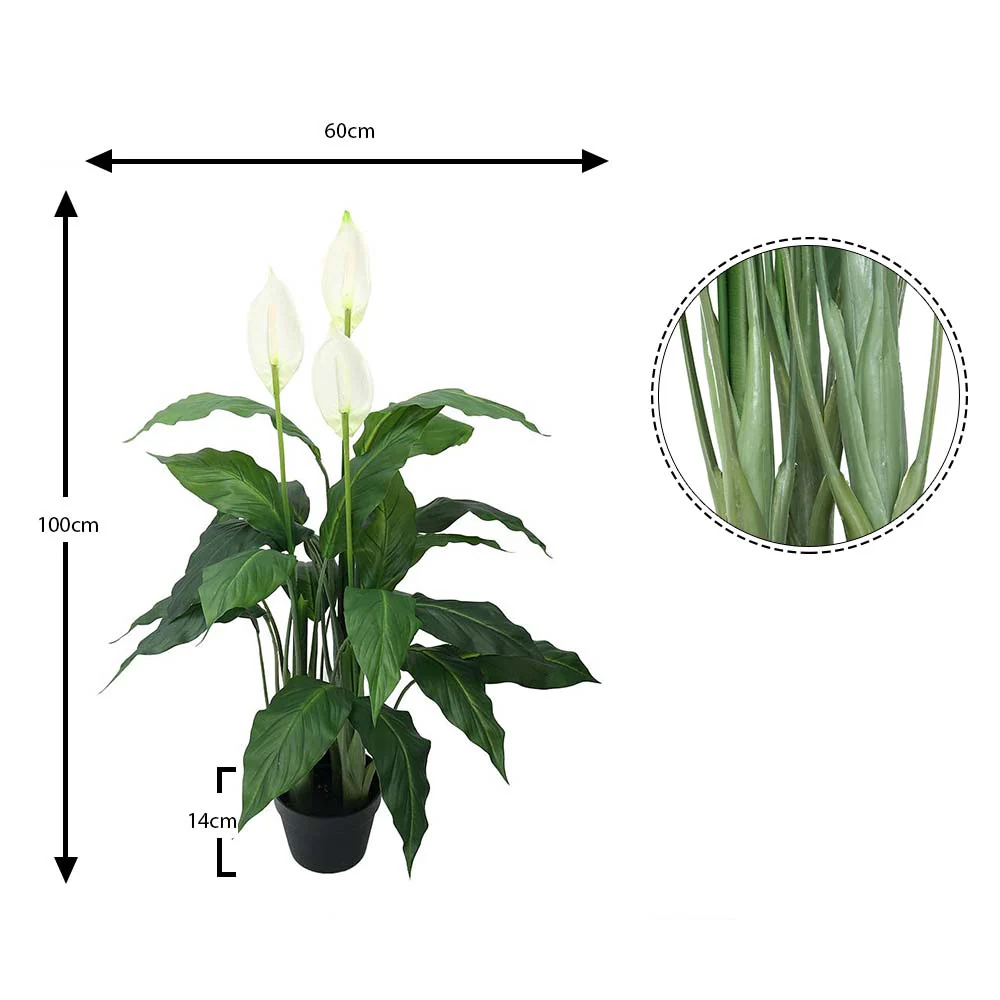 Artificial White Calla Lily Flowers Plant - Image 3