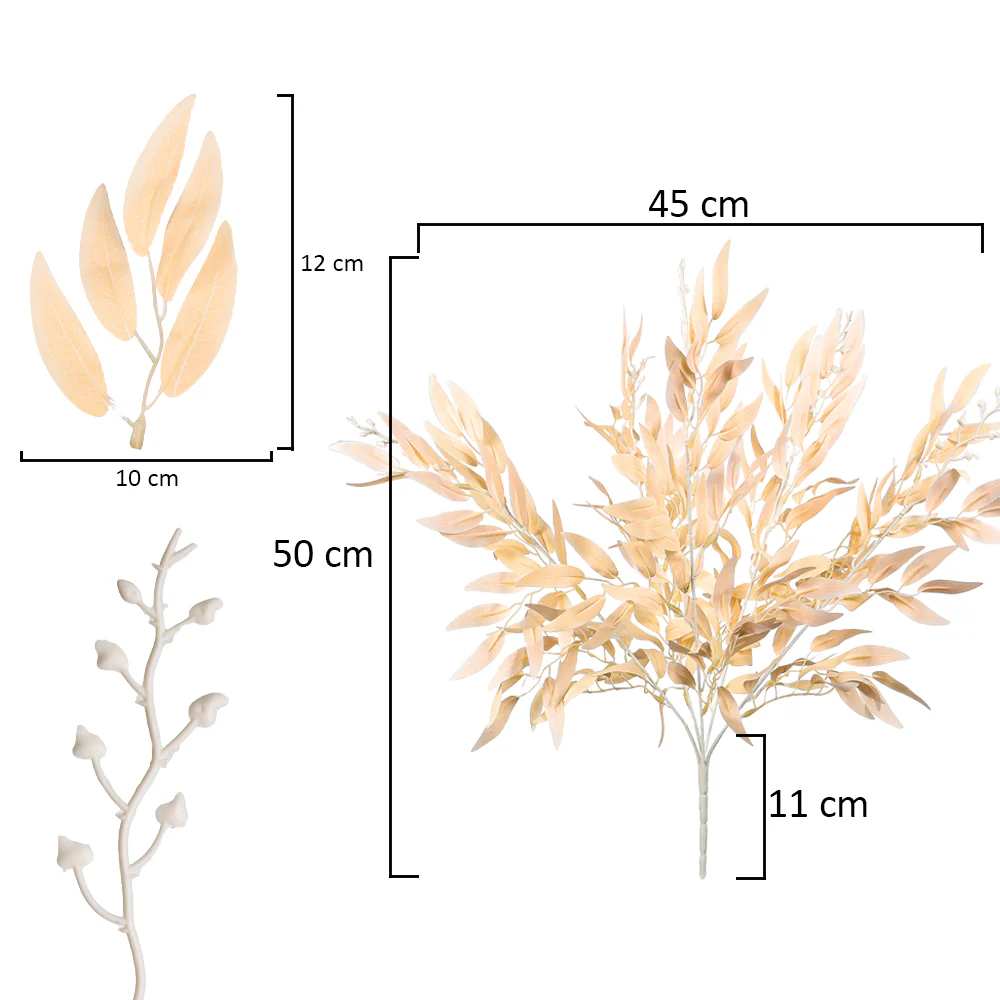 Artificial Willow Leaves Single Bunch(without vase) - Image 20