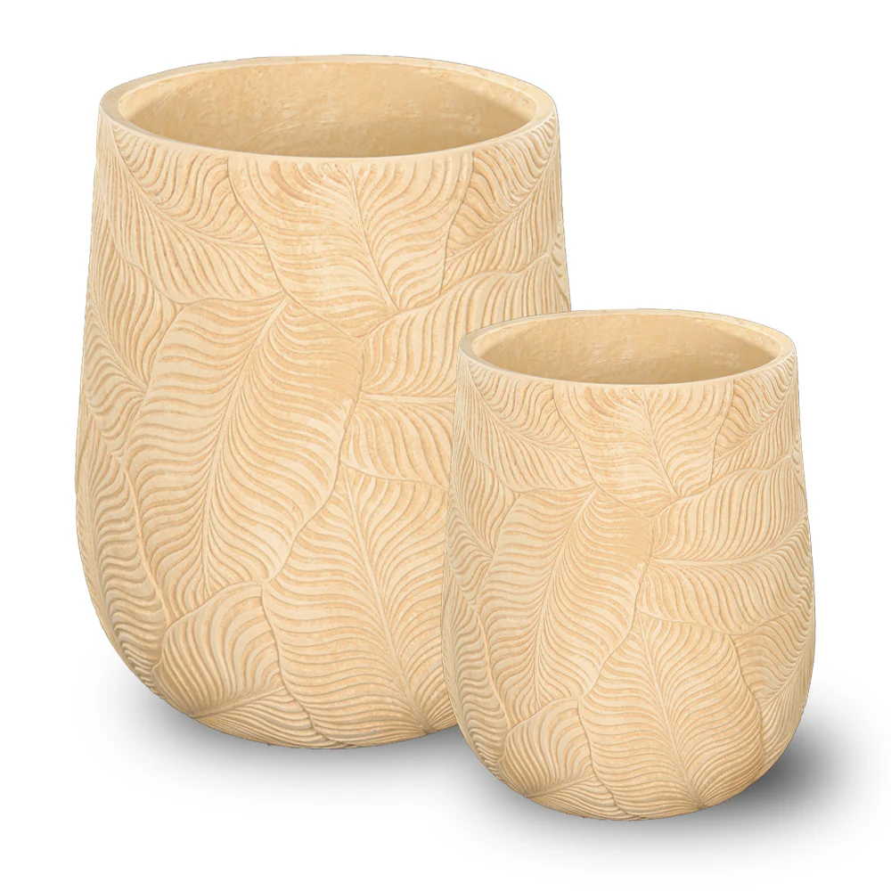 Banana Leaf Design Concrete Planter - Image 5