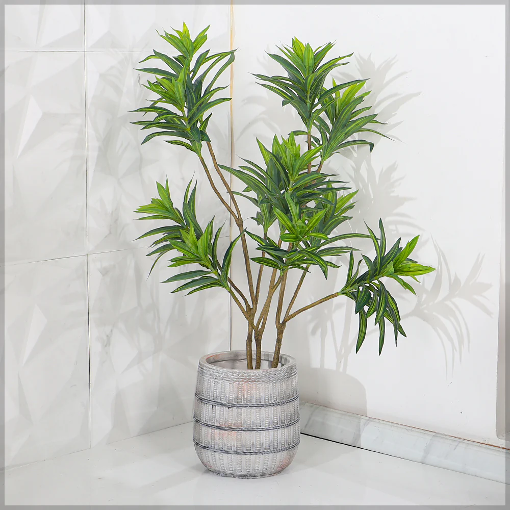 Basket Design Concrete Vase - Image 3