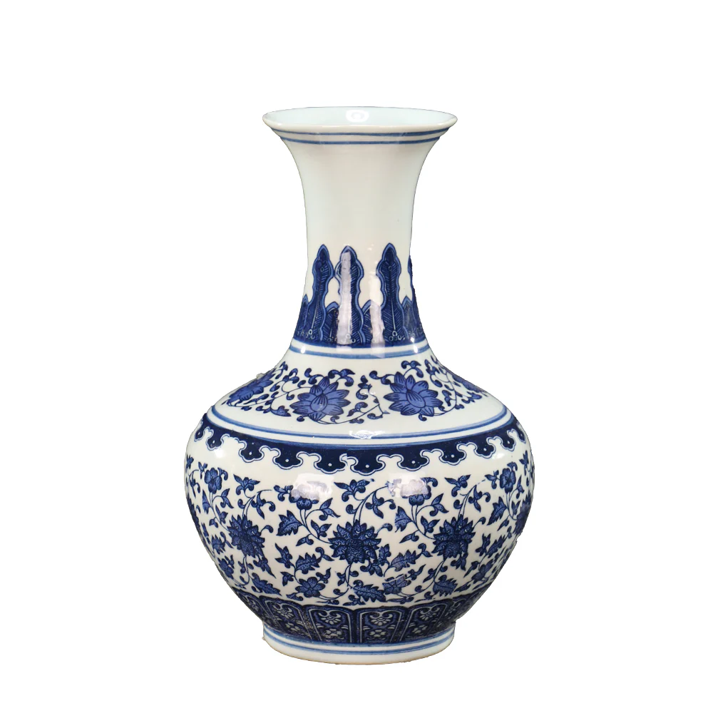 Blue & White Chinese Ceramic Vase - Image 4