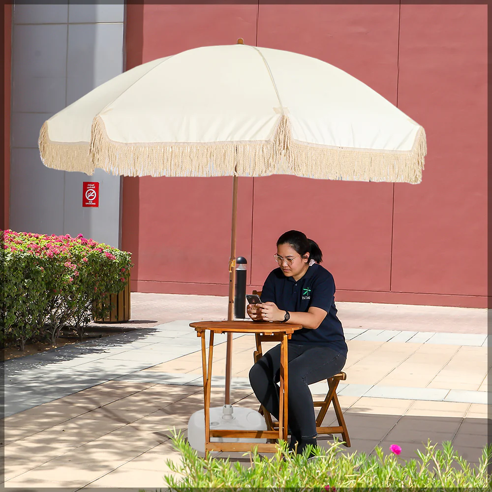 Bohemian Vintage Umbrella with Tassels without Base(Umbrella Only) - Image 11