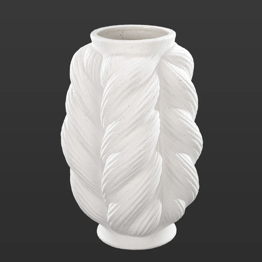 Braided Whirl Ceramic Vase - Image 3