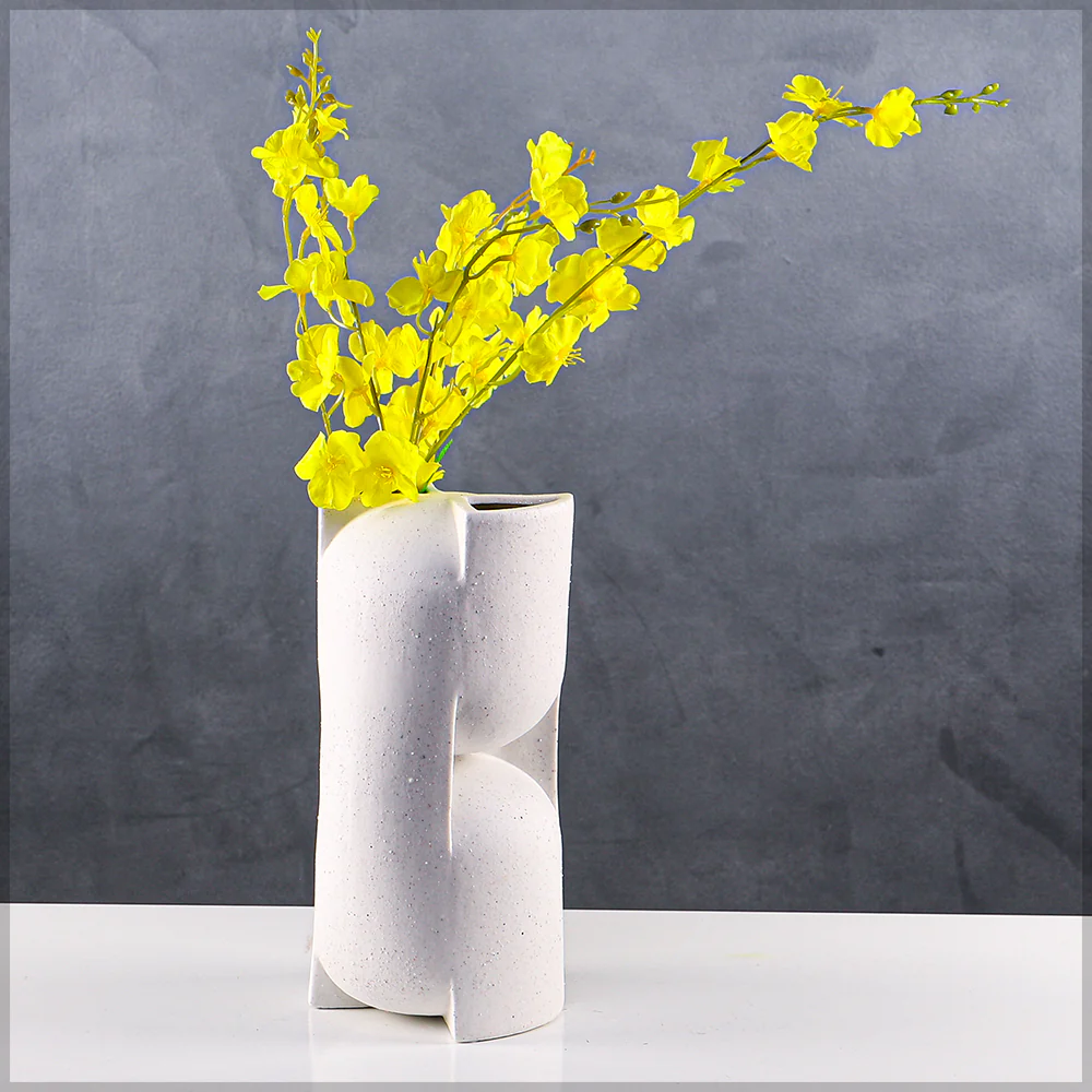 Ceramic Decorative White Vase(Flower Not Included) - Image 4
