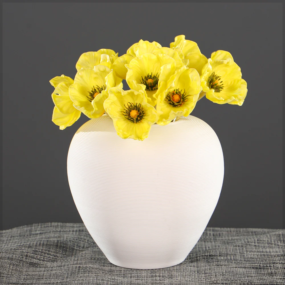 Ceramic Wide Textured Vase - Image 8