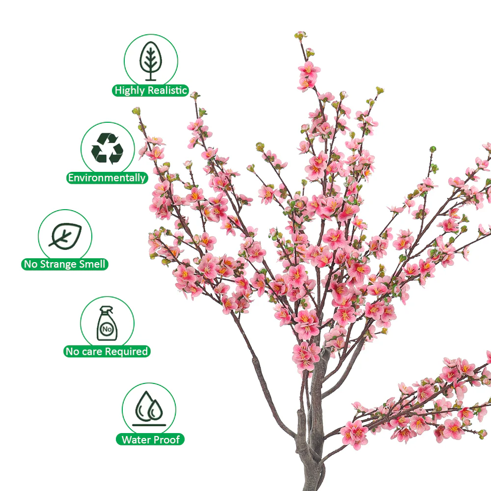 Cherry Blossom Artificial Tree(with black nursery pot) - Image 4